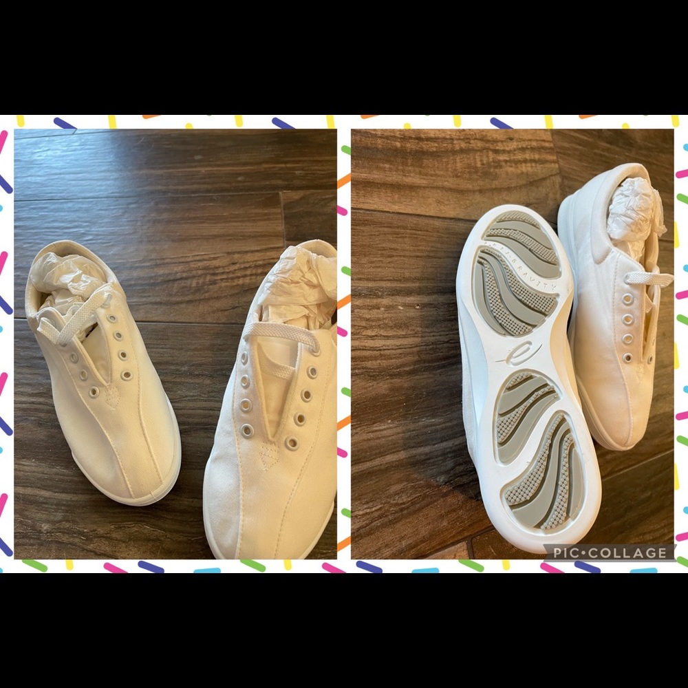 Cloth white anti-gravity sneakers